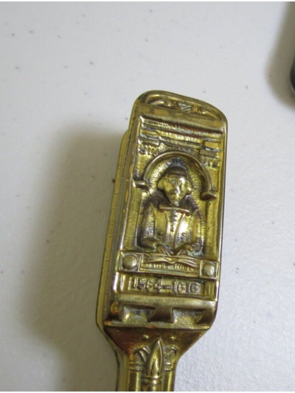 Vintage Brass William Shakespeare Nutcracker Marked England - 5"